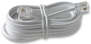 PRO SIGNAL - 31029R - 连接线,RJ11 至 RJ11 (6P4C) 白色 5米