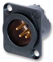 NEUTRIK - NC4MD-LX-B - 音频连接器 公 XLR 黑色 4芯