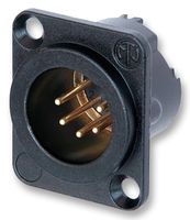 NEUTRIK - NC5MD-LX-B - 音频连接器 公 XLR 黑色 5芯