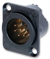 NEUTRIK - NC6MD-LX-B - 音频连接器 公 XLR 黑色 6芯