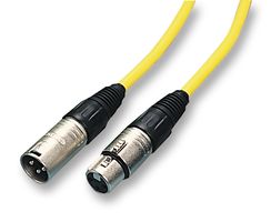 NEUTRIK - CABLE 3M YELLOW - 音频连接电缆 XLR 公 - 母 黄色 3M