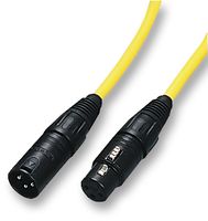NEUTRIK - CABLE 5M YELLOW - 音频连接电缆 XLR 公 - 母 黄色 3M