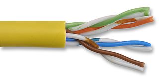 DRAKA - 900091JA0000FE0100 - 信号电缆 CAT 5E UTP PVC 黄色 100M